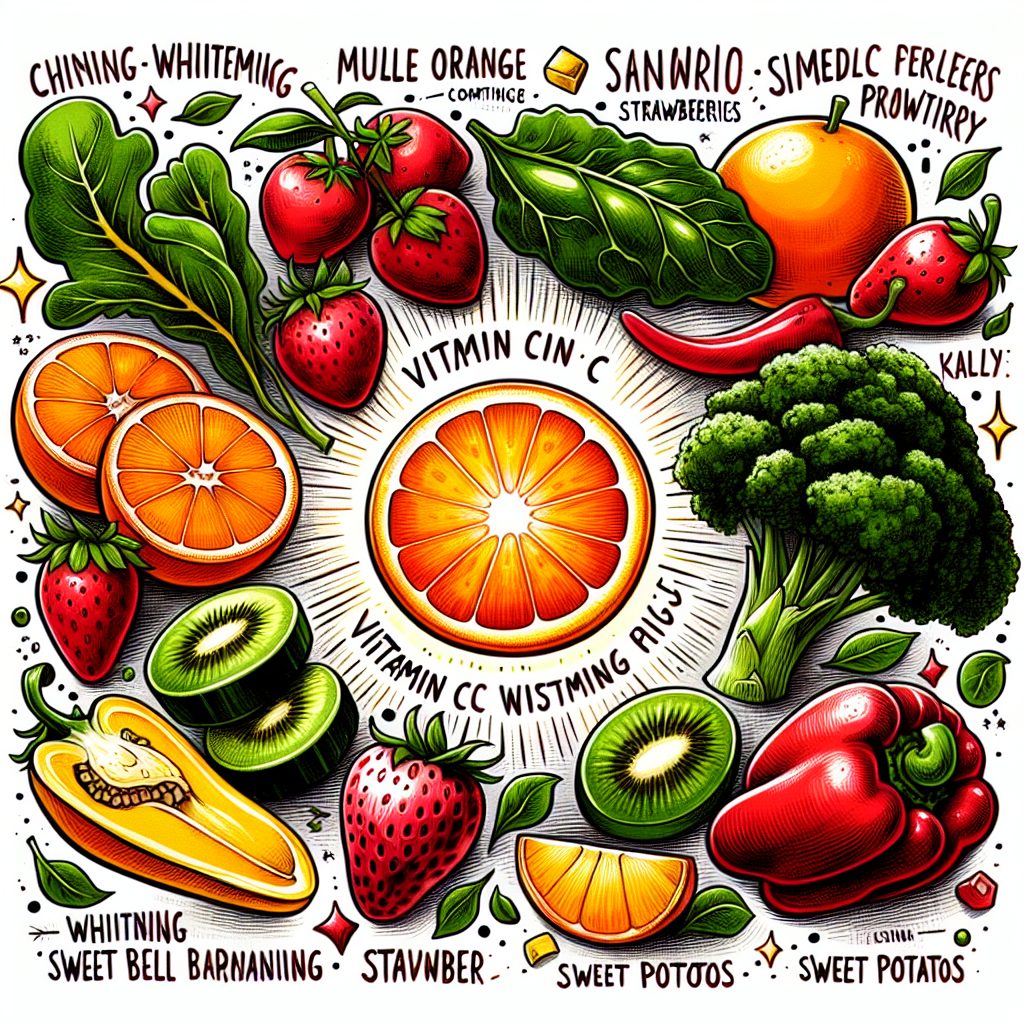 美白に役立つビタミンCを含む食材