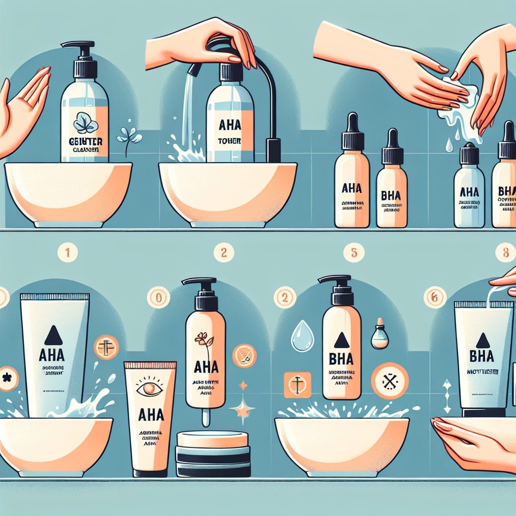 AHA・BHAを取り入れたスキンケアルーティン例