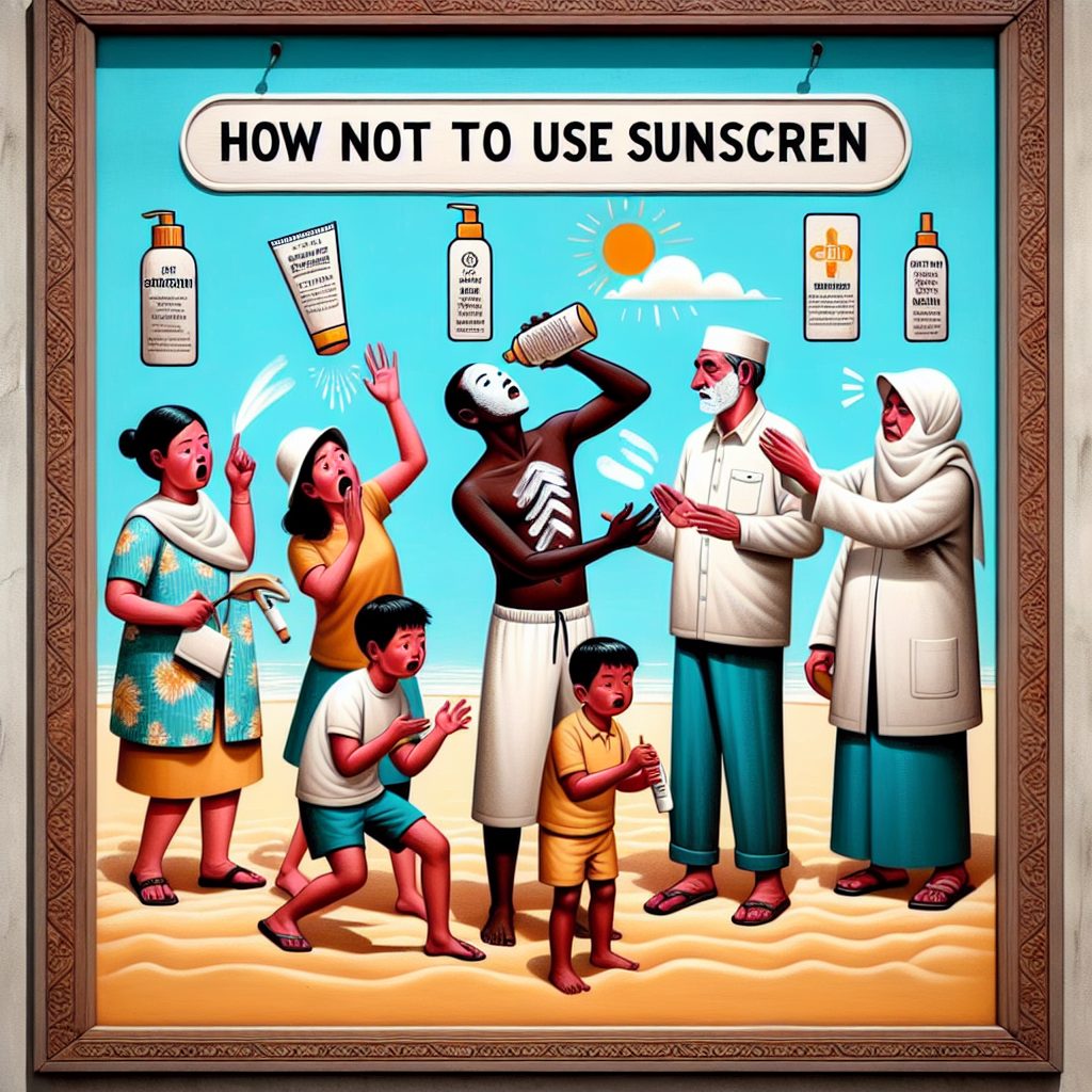 日焼け止めの誤った使用法