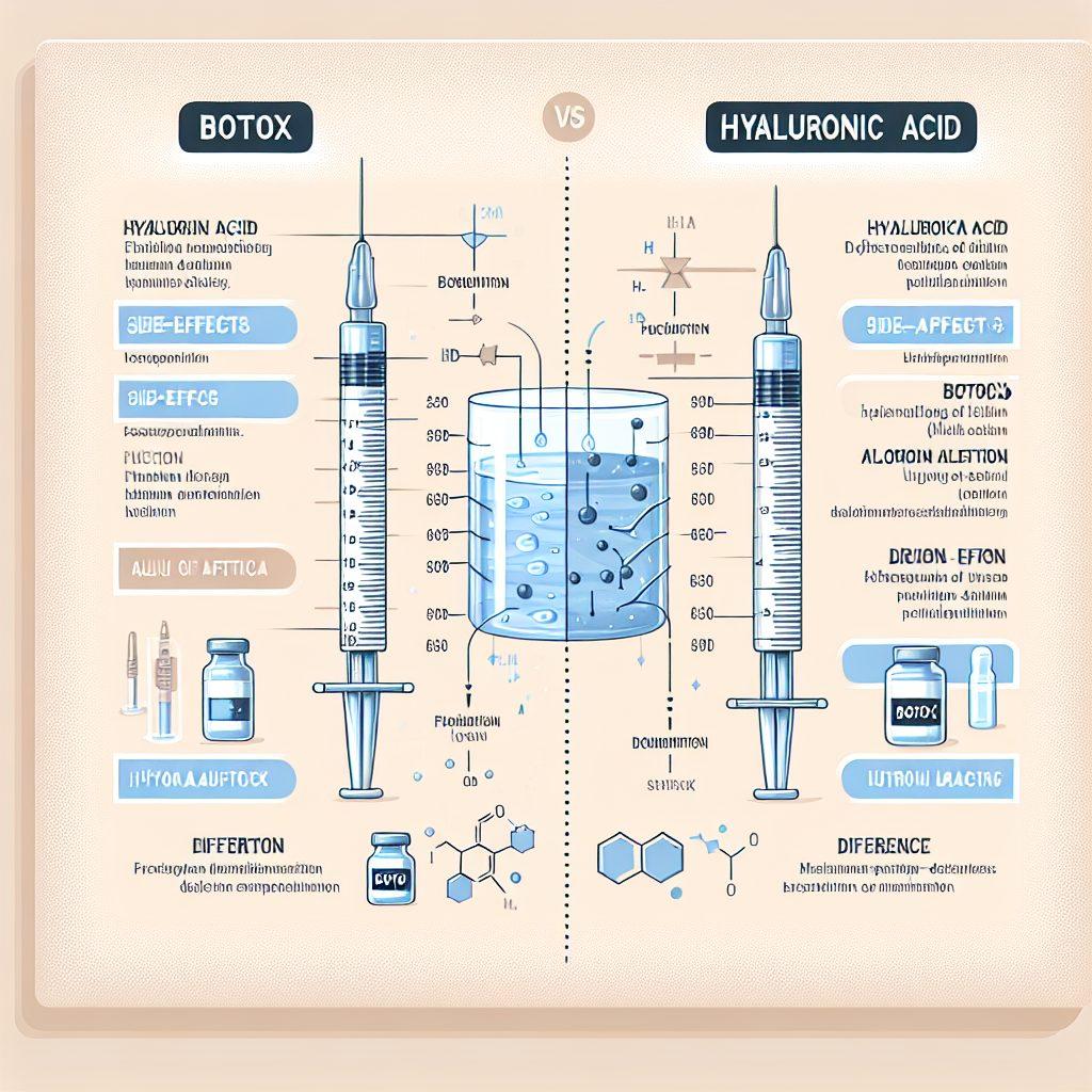 ボトックスとヒアルロン酸の主な違い