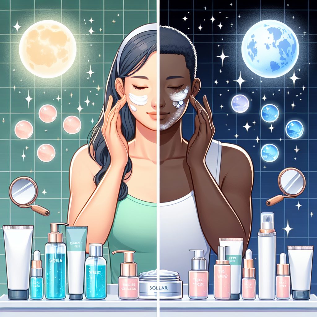 朝と夜のスキンケアルーティンの違い