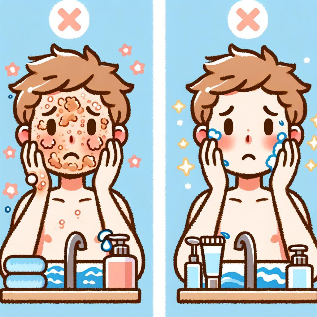 間違った洗顔方法が乾燥を招く