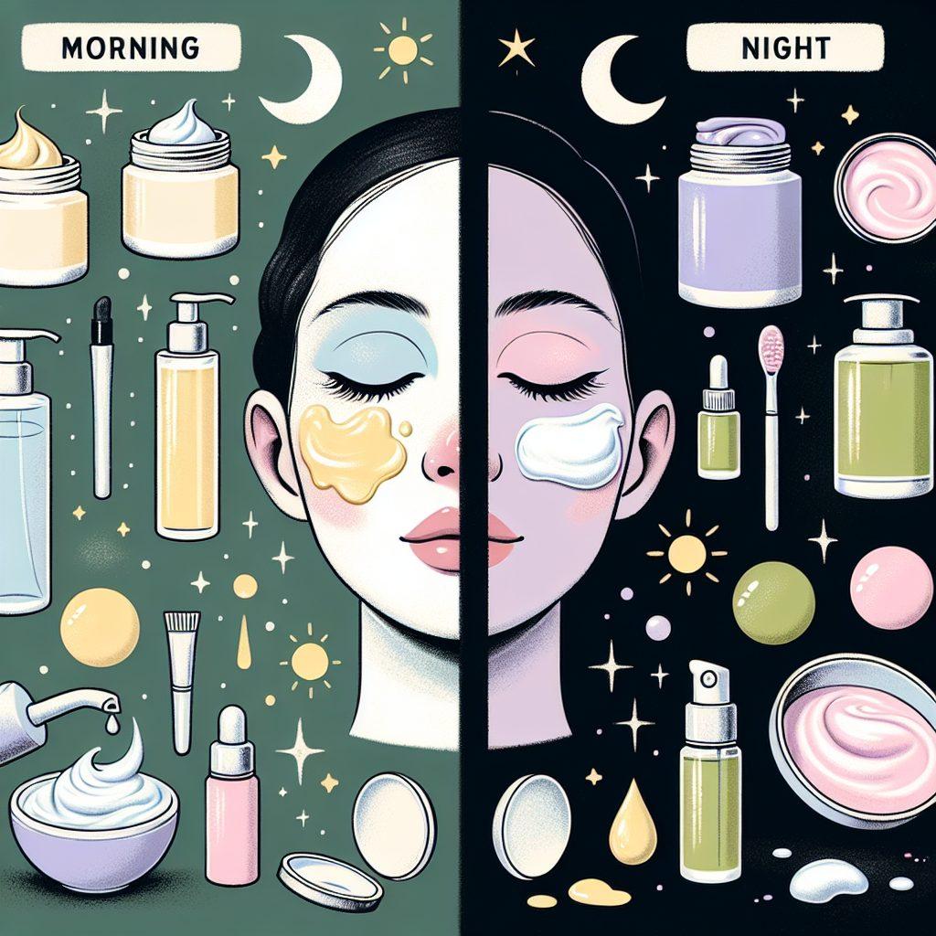 朝と夜のスキンケアの違いとポイント