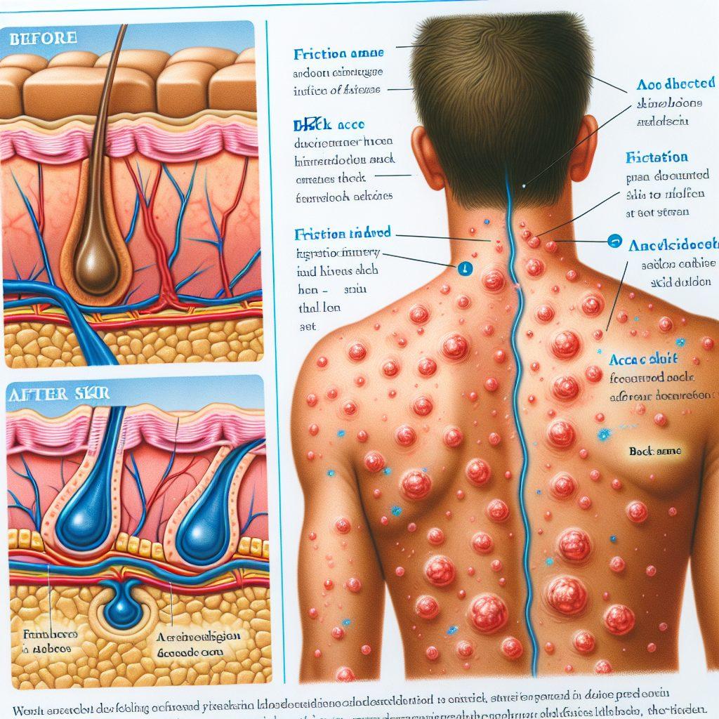 摩擦による背中ニキビの悪化