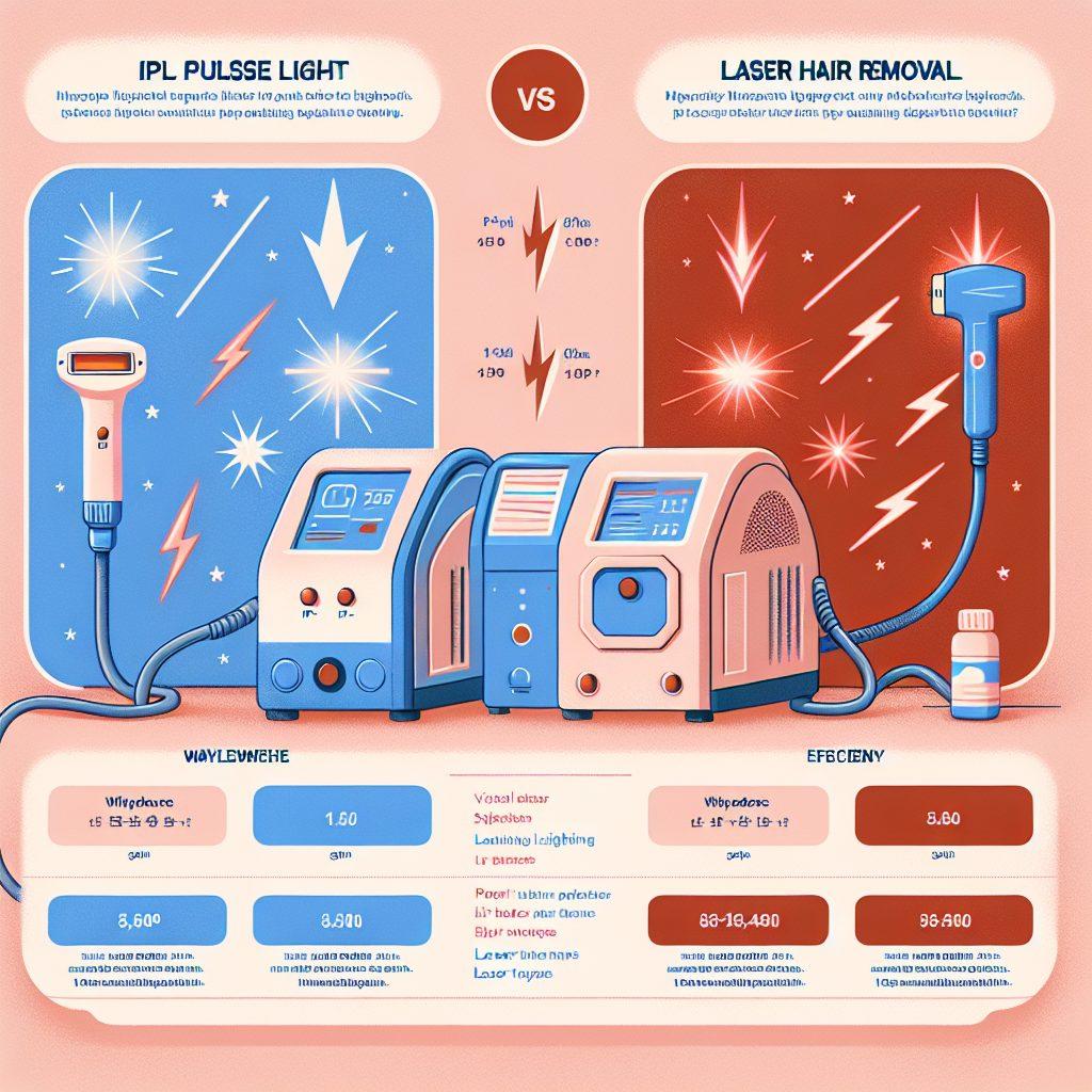 - IPLとレーザー脱毛器の基本的な違い