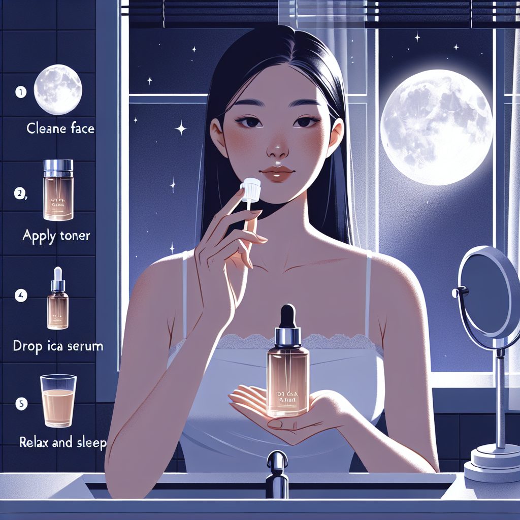 夜のCICA美容液の使い方