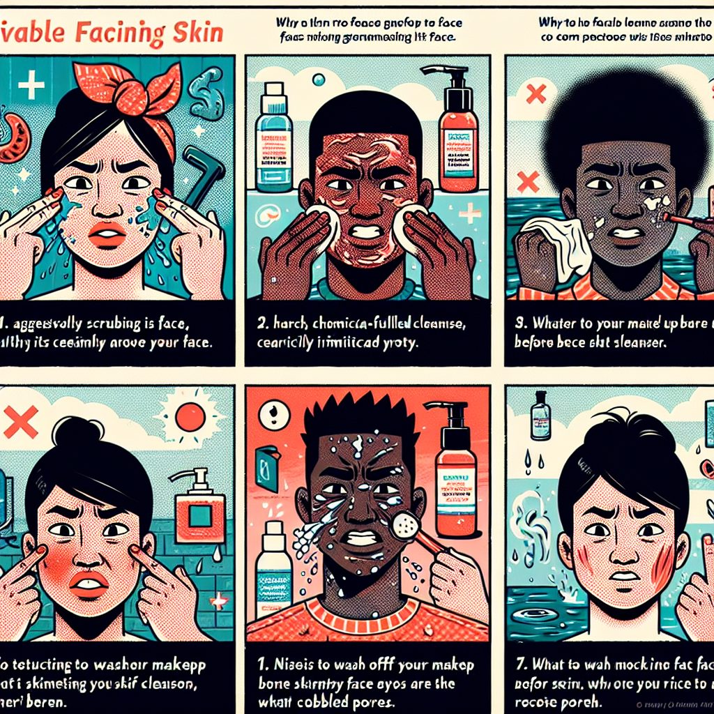 避けるべき洗顔の誤り